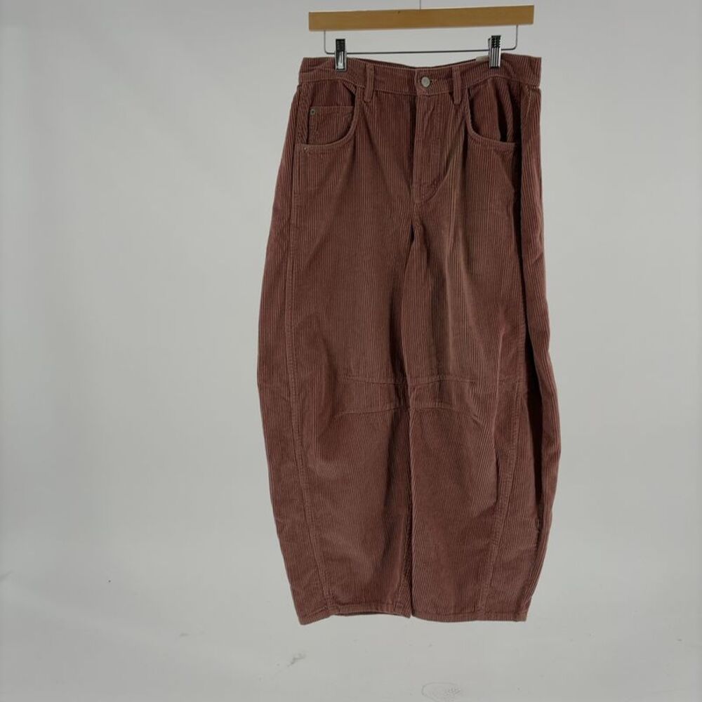 We The Free Good Luck Mid-Rise Cord Barrel Jeans